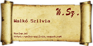 Walkó Szilvia névjegykártya