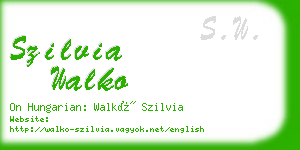 szilvia walko business card